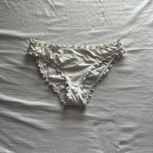 white bikini bottoms
